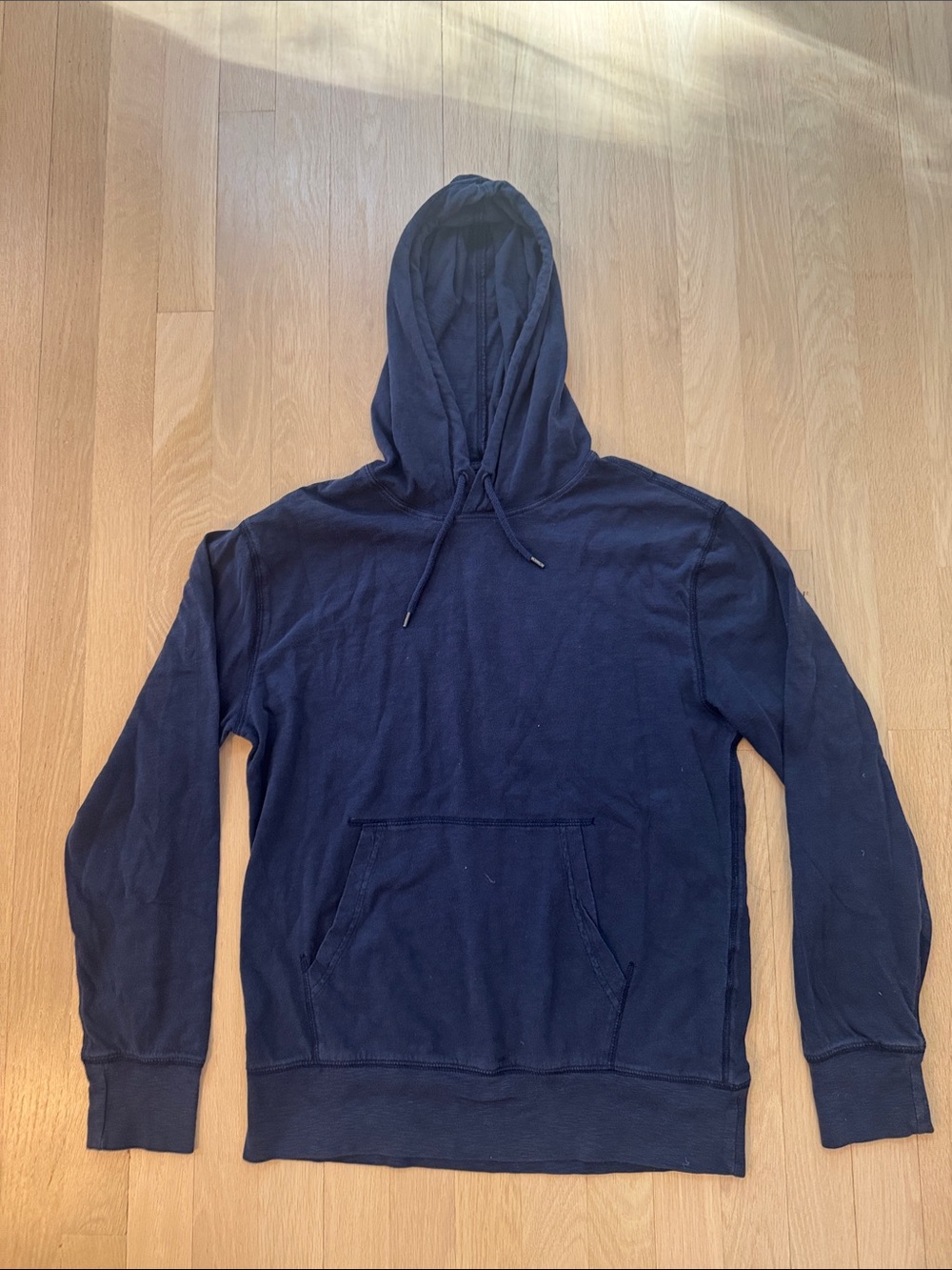 J. Crew Navy Blue garment dyed slub tee hoodie